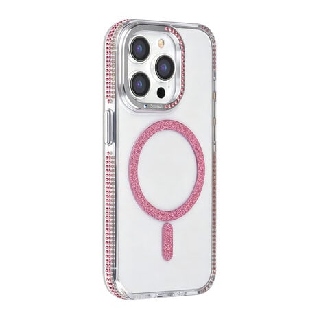 TUNIQ TUNIQ iPhone 15 Pro Back cover case - Diamond MagSafe TPU+PC - Pink TUNIQ TUNIQ iPhone 15 Pro Back cover case - Diamond MagSafe TPU+PC - Pink