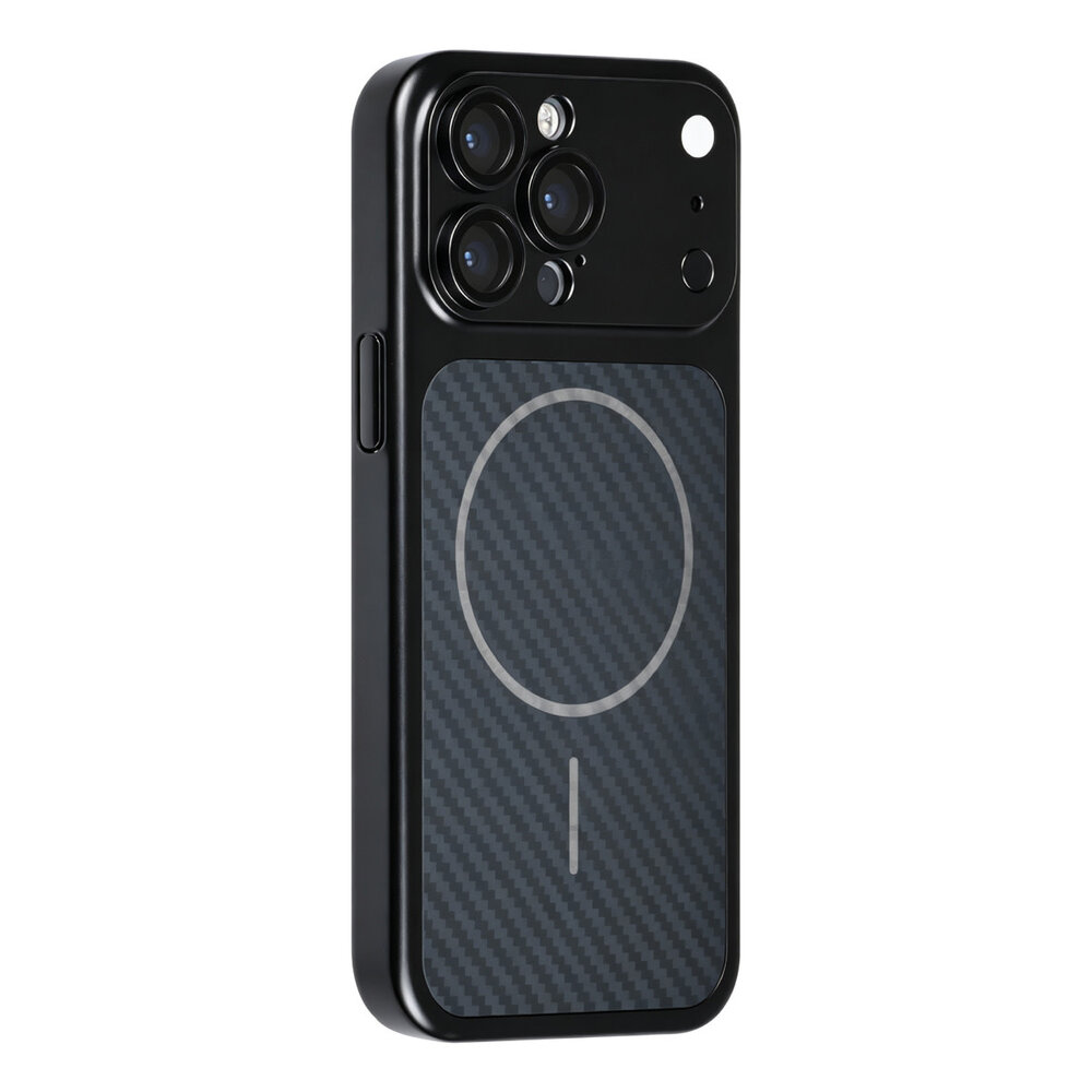 TUNIQ TUNIQ iPhone 14 Pro Max Backcover hoesje - Magsafe With fiber pattern PC - Zwart TUNIQ TUNIQ iPhone 14 Pro Max Backcover hoesje - Magsafe With fiber pattern PC - Zwart