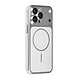 TUNIQ TUNIQ iPhone 14 Pro Max Back cover coque - Magsafe With fiber pattern PC - Argent TUNIQ TUNIQ iPhone 14 Pro Max Back cover coque - Magsafe With fiber pattern PC - Argent