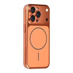 TUNIQ iPhone 14 Pro Backcover hoesje - Magsafe With fiber pattern PC - Oranje