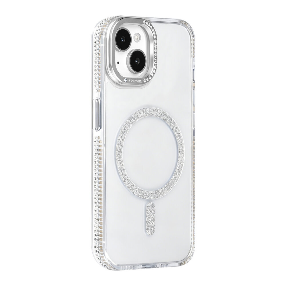 TUNIQ TUNIQ iPhone 14 Back cover case - Diamond MagSafe TPU+PC - Grey TUNIQ TUNIQ iPhone 14 Back cover case - Diamond MagSafe TPU+PC - Grey