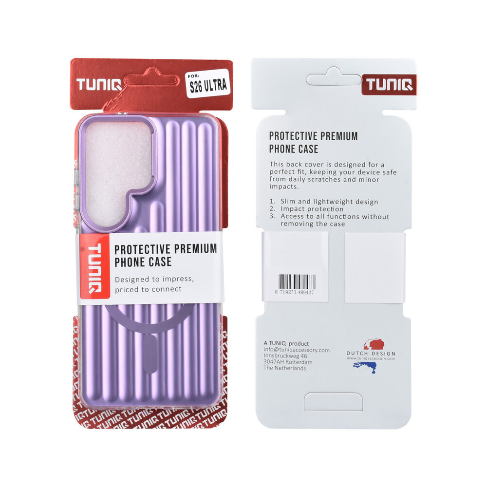TUNIQ TUNIQ Galaxy S26 Ultra Back-Cover hul - luggage IMD MagSafe - Lila TUNIQ TUNIQ Galaxy S26 Ultra Back-Cover hul - luggage IMD MagSafe - Lila