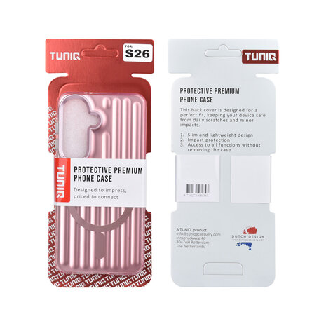 TUNIQ TUNIQ Galaxy S26 Back-Cover hul - luggage IMD MagSafe - Rosa