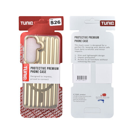 TUNIQ TUNIQ Galaxy S26 Back-Cover hul - luggage IMD MagSafe - Gold