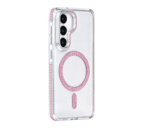 TUNIQ TUNIQ Galaxy S26 Back-Cover hul - Diamond MagSafe TPU+PC - Rosa