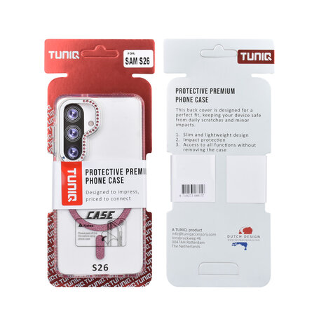 TUNIQ TUNIQ Galaxy S26 Back-Cover hul - Diamond MagSafe TPU+PC - Rosa TUNIQ TUNIQ Galaxy S26 Back-Cover hul - Diamond MagSafe TPU+PC - Rosa