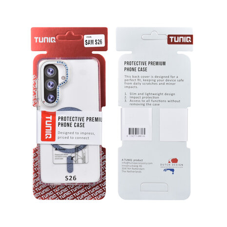 TUNIQ TUNIQ Galaxy S26 Back-Cover hul - Diamond MagSafe TPU+PC - Blau