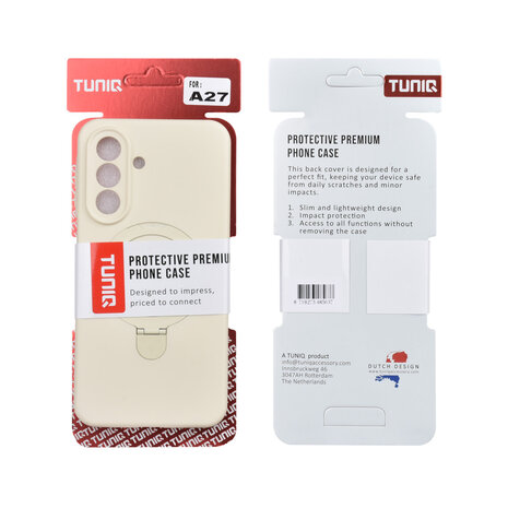TUNIQ TUNIQ Galaxy A27 Back-Cover hul - Magsafe With stand TPU - Weiß TUNIQ TUNIQ Galaxy A27 Back-Cover hul - Magsafe With stand TPU - Weiß