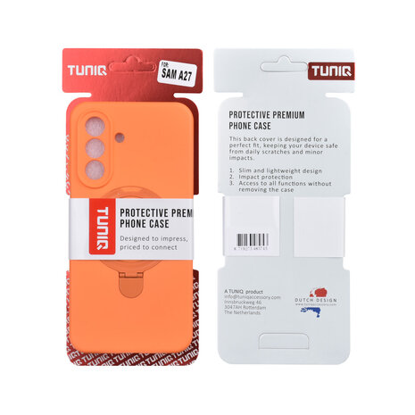 TUNIQ TUNIQ Galaxy A27 Backcover hoesje - Magsafe With stand TPU - Oranje TUNIQ TUNIQ Galaxy A27 Backcover hoesje - Magsafe With stand TPU - Oranje