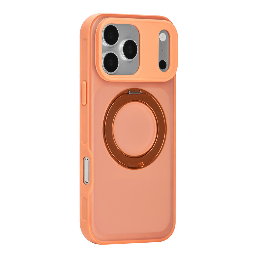 TUNIQ TUNIQ iPhone 18 Pro Max Back cover coque - 360 rotation stand MagSafe - Orange TUNIQ TUNIQ iPhone 18 Pro Max Back cover coque - 360 rotation stand MagSafe - Orange