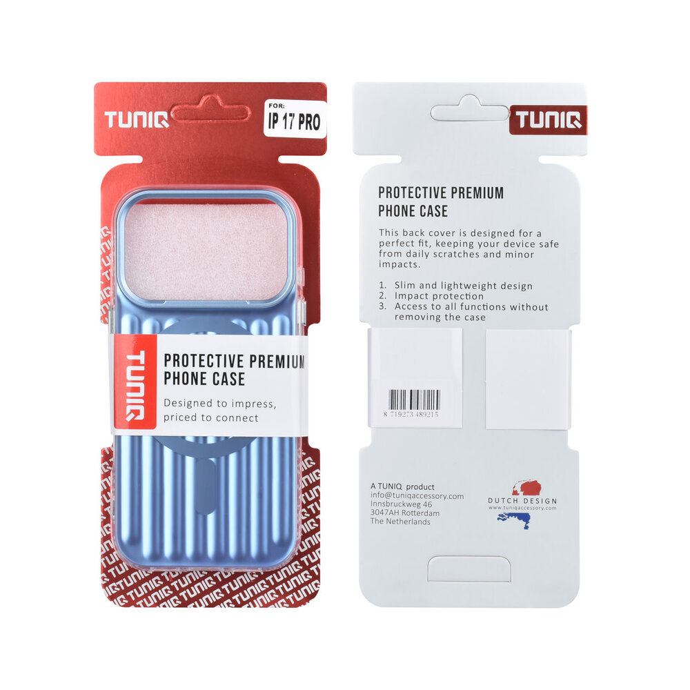 TUNIQ TUNIQ iPhone 17 Pro Back-Cover hul - luggage IMD MagSafe - Blau
