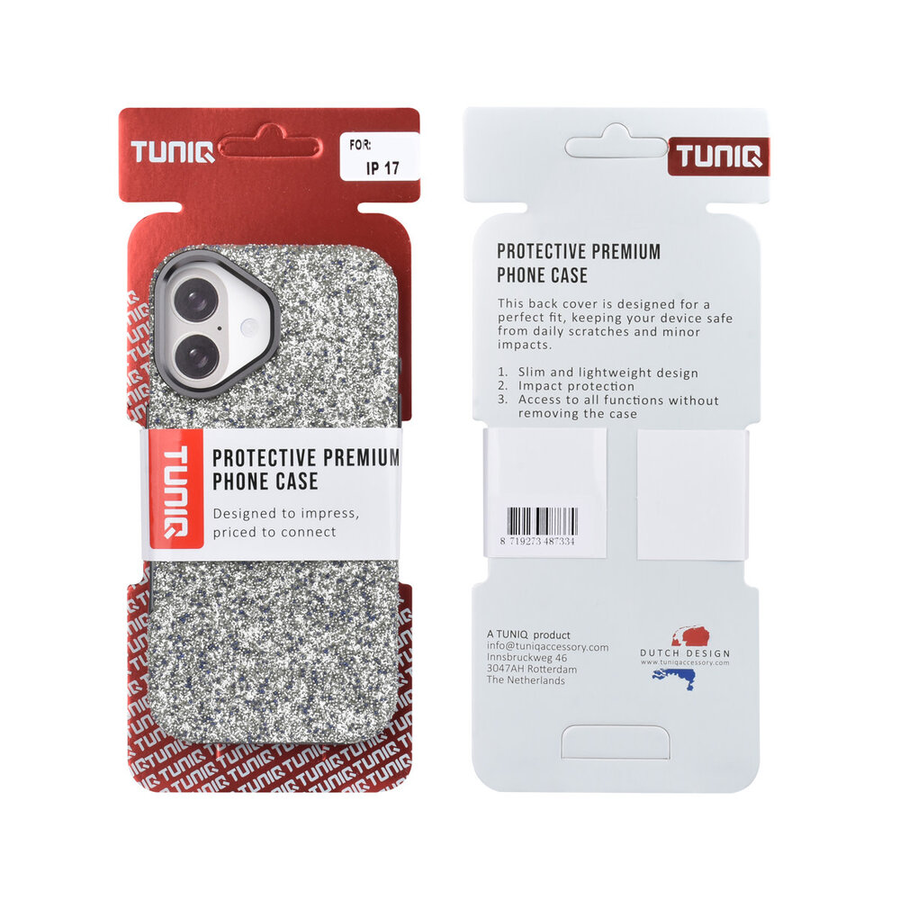 TUNIQ TUNIQ iPhone 17 Back cover case - Glitter Magsafe TPU+PC - Grey TUNIQ TUNIQ iPhone 17 Back cover case - Glitter Magsafe TPU+PC - Grey