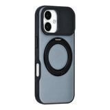TUNIQ TUNIQ iPhone 17 Back-Cover hul - 360 rotation stand MagSafe - Schwarz