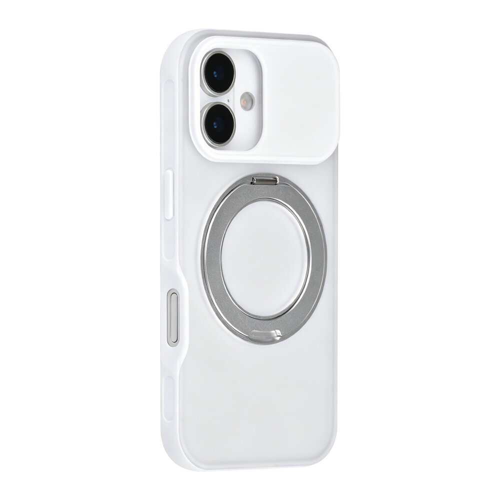 TUNIQ TUNIQ iPhone 17 Back-Cover hul - 360 rotation stand MagSafe - Weiß TUNIQ TUNIQ iPhone 17 Back-Cover hul - 360 rotation stand MagSafe - Weiß