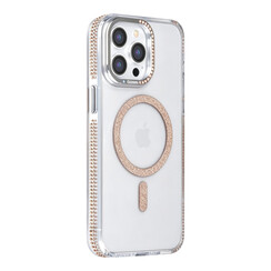 TUNIQ iPhone 15 Pro Max Back cover coque - Diamond MagSafe TPU+PC - Or