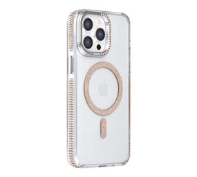 TUNIQ TUNIQ iPhone 15 Pro Max Back cover case - Diamond MagSafe TPU+PC - Gold TUNIQ TUNIQ iPhone 15 Pro Max Back cover case - Diamond MagSafe TPU+PC - Gold