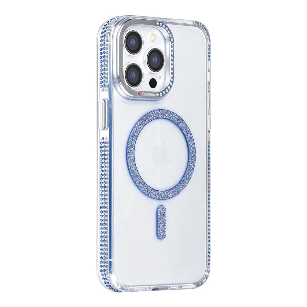 TUNIQ TUNIQ iPhone 15 Pro Max Back cover case - Diamond MagSafe TPU+PC - Blue TUNIQ TUNIQ iPhone 15 Pro Max Back cover case - Diamond MagSafe TPU+PC - Blue