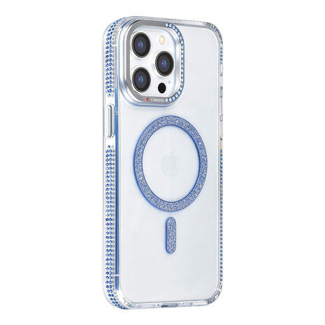 TUNIQ TUNIQ iPhone 15 Pro Max Back cover case - Diamond MagSafe TPU+PC - Blue TUNIQ TUNIQ iPhone 15 Pro Max Back cover case - Diamond MagSafe TPU+PC - Blue