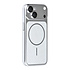 TUNIQ iPhone 15 Back cover case - Magsafe With fiber pattern PC - Silver TUNIQ iPhone 15 Back cover case - Magsafe With fiber pattern PC - Silver