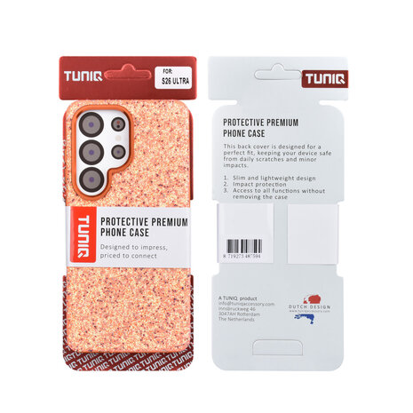 TUNIQ TUNIQ Galaxy S26 Ultra Back cover coque - Glitter Magsafe TPU+PC - Orange TUNIQ TUNIQ Galaxy S26 Ultra Back cover coque - Glitter Magsafe TPU+PC - Orange