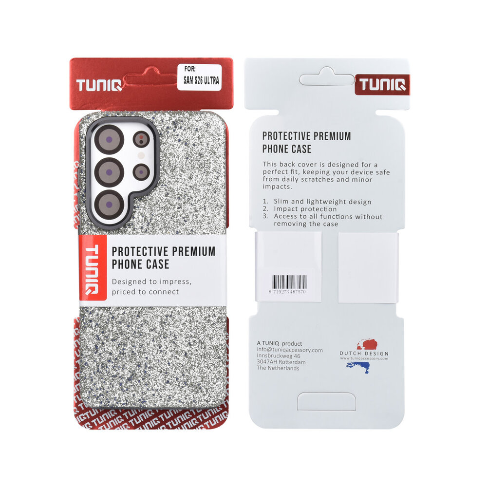 TUNIQ TUNIQ Galaxy S26 Ultra Back cover case - Glitter Magsafe TPU+PC - Grey TUNIQ TUNIQ Galaxy S26 Ultra Back cover case - Glitter Magsafe TPU+PC - Grey