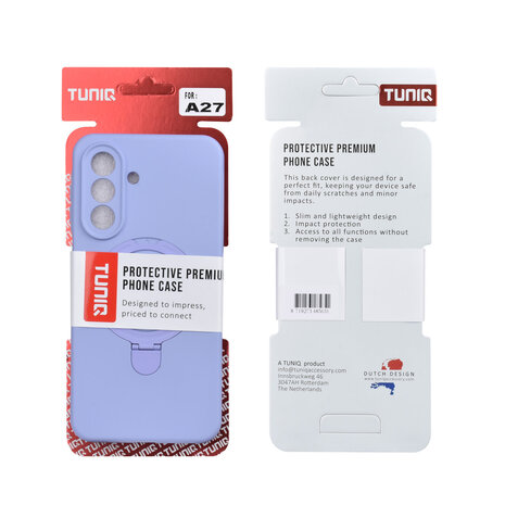 TUNIQ TUNIQ Galaxy A27 Back-Cover hul - Magsafe With stand TPU - Lila TUNIQ TUNIQ Galaxy A27 Back-Cover hul - Magsafe With stand TPU - Lila