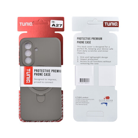 TUNIQ TUNIQ Galaxy A27 Backcover hoesje - Magsafe With stand TPU - Grijs TUNIQ TUNIQ Galaxy A27 Backcover hoesje - Magsafe With stand TPU - Grijs