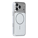TUNIQ TUNIQ iPhone 17 Pro Max Back cover case - Magsafe With fiber pattern PC - Silver TUNIQ TUNIQ iPhone 17 Pro Max Back cover case - Magsafe With fiber pattern PC - Silver