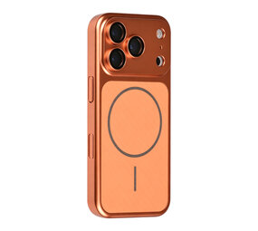 TUNIQ TUNIQ iPhone 17 Pro Back cover case - Magsafe With fiber pattern PC - Orange TUNIQ TUNIQ iPhone 17 Pro Back cover case - Magsafe With fiber pattern PC - Orange