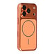 TUNIQ TUNIQ iPhone 17 Pro Back cover coque - Magsafe With fiber pattern PC - Orange TUNIQ TUNIQ iPhone 17 Pro Back cover coque - Magsafe With fiber pattern PC - Orange