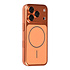 TUNIQ iPhone 17 Pro Back-Cover hul - Magsafe With fiber pattern PC - Orange TUNIQ iPhone 17 Pro Back-Cover hul - Magsafe With fiber pattern PC - Orange