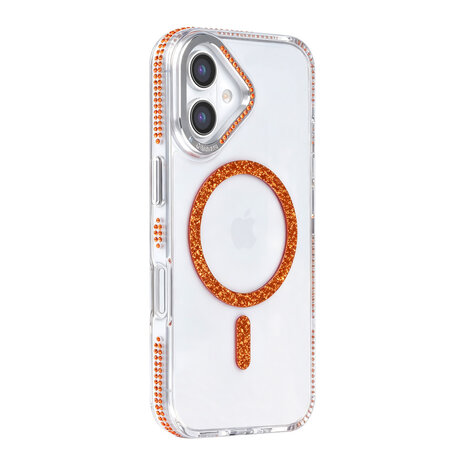 TUNIQ TUNIQ iPhone 17 Back-Cover hul - Diamond MagSafe TPU+PC - Orange TUNIQ TUNIQ iPhone 17 Back-Cover hul - Diamond MagSafe TPU+PC - Orange