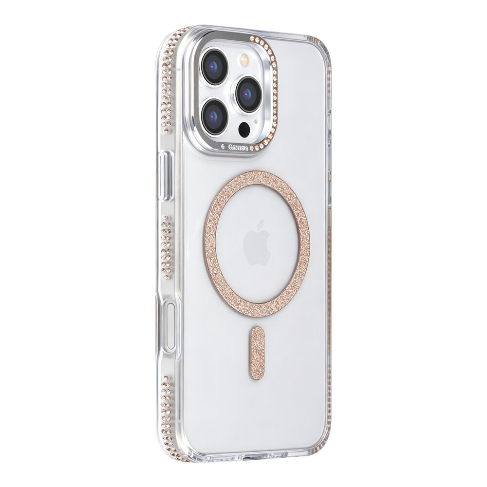 TUNIQ TUNIQ iPhone 16 Pro Max Back-Cover hul - Diamond MagSafe TPU+PC - Gold TUNIQ TUNIQ iPhone 16 Pro Max Back-Cover hul - Diamond MagSafe TPU+PC - Gold