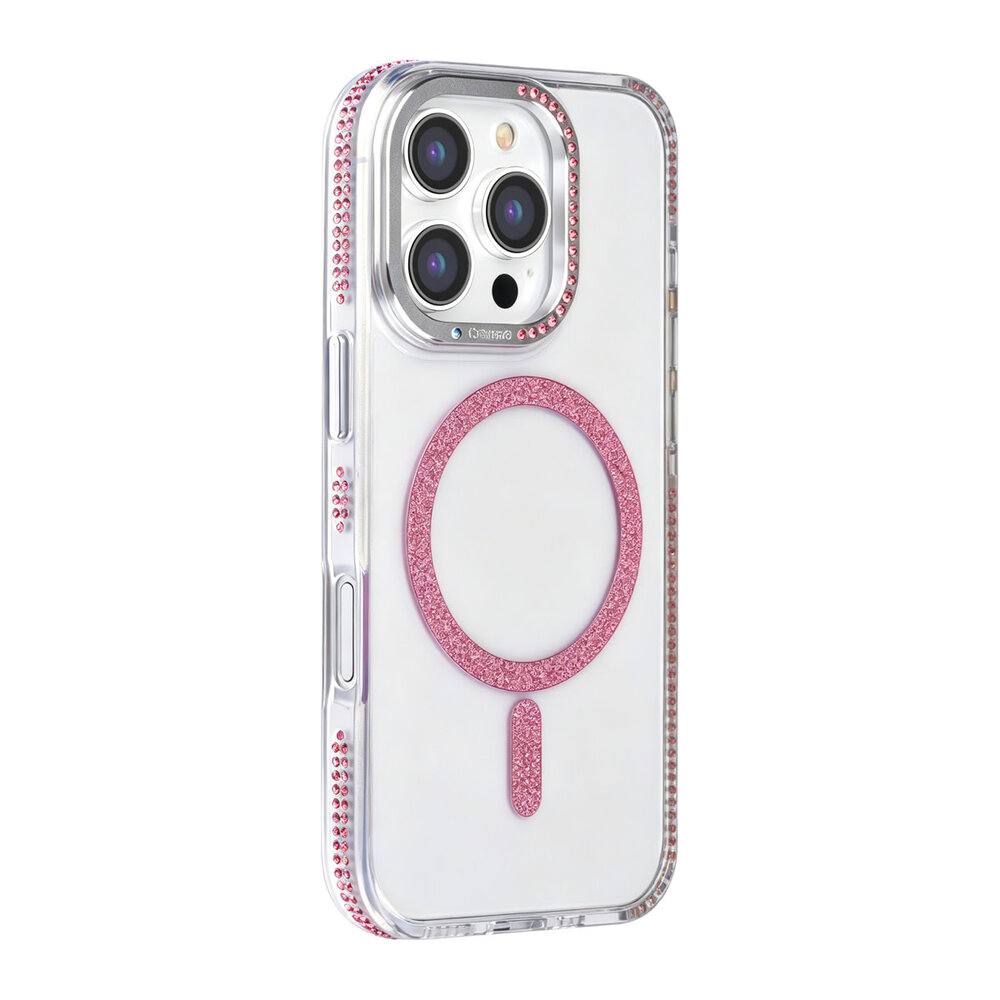 TUNIQ TUNIQ iPhone 16 Pro Back-Cover hul - Diamond MagSafe TPU+PC - Rosa TUNIQ TUNIQ iPhone 16 Pro Back-Cover hul - Diamond MagSafe TPU+PC - Rosa