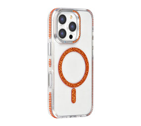 TUNIQ TUNIQ iPhone 16 Pro Back-Cover hul - Diamond MagSafe TPU+PC - Orange