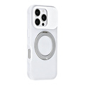 TUNIQ TUNIQ iPhone 16 Pro Back-Cover hul - 360 rotation stand MagSafe - Weiß
