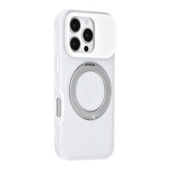 TUNIQ iPhone 16 Pro Backcover hoesje - 360 rotation stand MagSafe - Wit