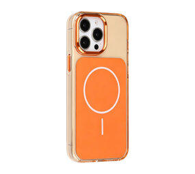 TUNIQ TUNIQ iPhone 15 Pro Max Back cover case - MagSafe glossy PC - Orange TUNIQ TUNIQ iPhone 15 Pro Max Back cover case - MagSafe glossy PC - Orange