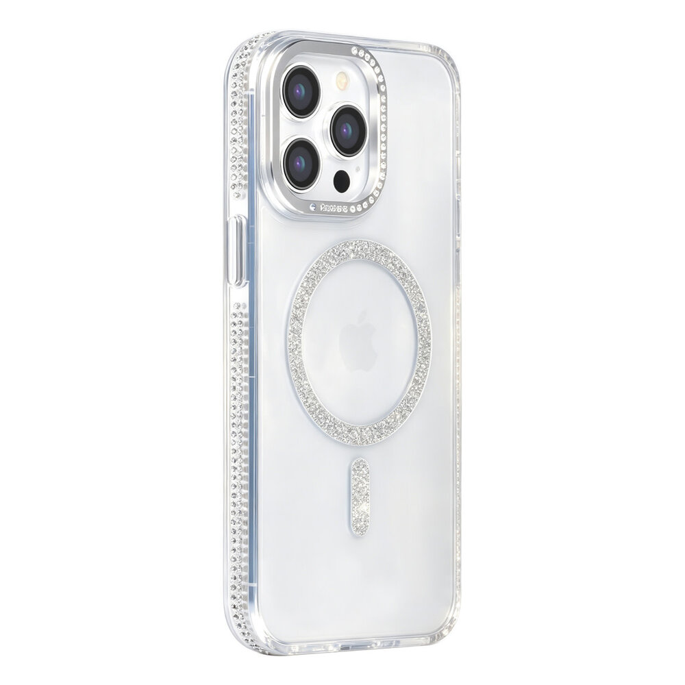 TUNIQ TUNIQ iPhone 15 Pro Max Back cover case - Diamond MagSafe TPU+PC - Grey TUNIQ TUNIQ iPhone 15 Pro Max Back cover case - Diamond MagSafe TPU+PC - Grey