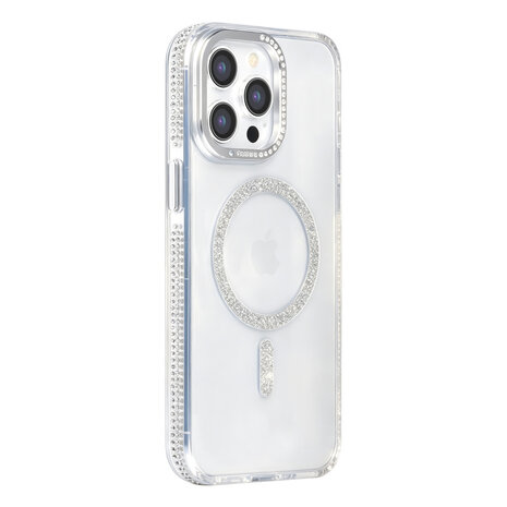 TUNIQ TUNIQ iPhone 15 Pro Max Back cover case - Diamond MagSafe TPU+PC - Grey TUNIQ TUNIQ iPhone 15 Pro Max Back cover case - Diamond MagSafe TPU+PC - Grey