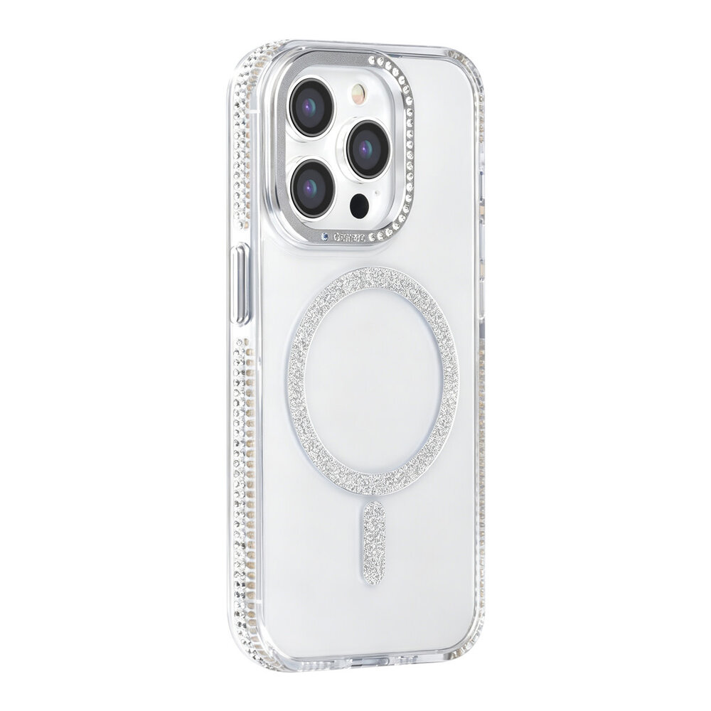 TUNIQ TUNIQ iPhone 15 Pro Backcover hoesje - Diamond MagSafe TPU+PC - Grijs TUNIQ TUNIQ iPhone 15 Pro Backcover hoesje - Diamond MagSafe TPU+PC - Grijs