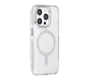 TUNIQ TUNIQ iPhone 15 Pro Back cover case - Diamond MagSafe TPU+PC - Grey TUNIQ TUNIQ iPhone 15 Pro Back cover case - Diamond MagSafe TPU+PC - Grey