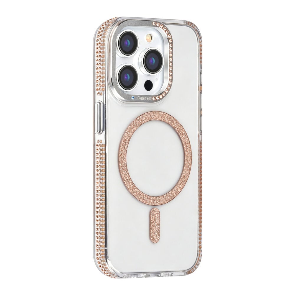 TUNIQ TUNIQ iPhone 15 Pro Back cover case - Diamond MagSafe TPU+PC - Gold TUNIQ TUNIQ iPhone 15 Pro Back cover case - Diamond MagSafe TPU+PC - Gold