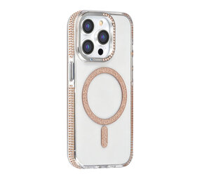 TUNIQ TUNIQ iPhone 15 Pro Backcover hoesje - Diamond MagSafe TPU+PC - Goud TUNIQ TUNIQ iPhone 15 Pro Backcover hoesje - Diamond MagSafe TPU+PC - Goud