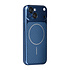 TUNIQ iPhone 15 Back cover case - Magsafe With fiber pattern PC - Blue TUNIQ iPhone 15 Back cover case - Magsafe With fiber pattern PC - Blue