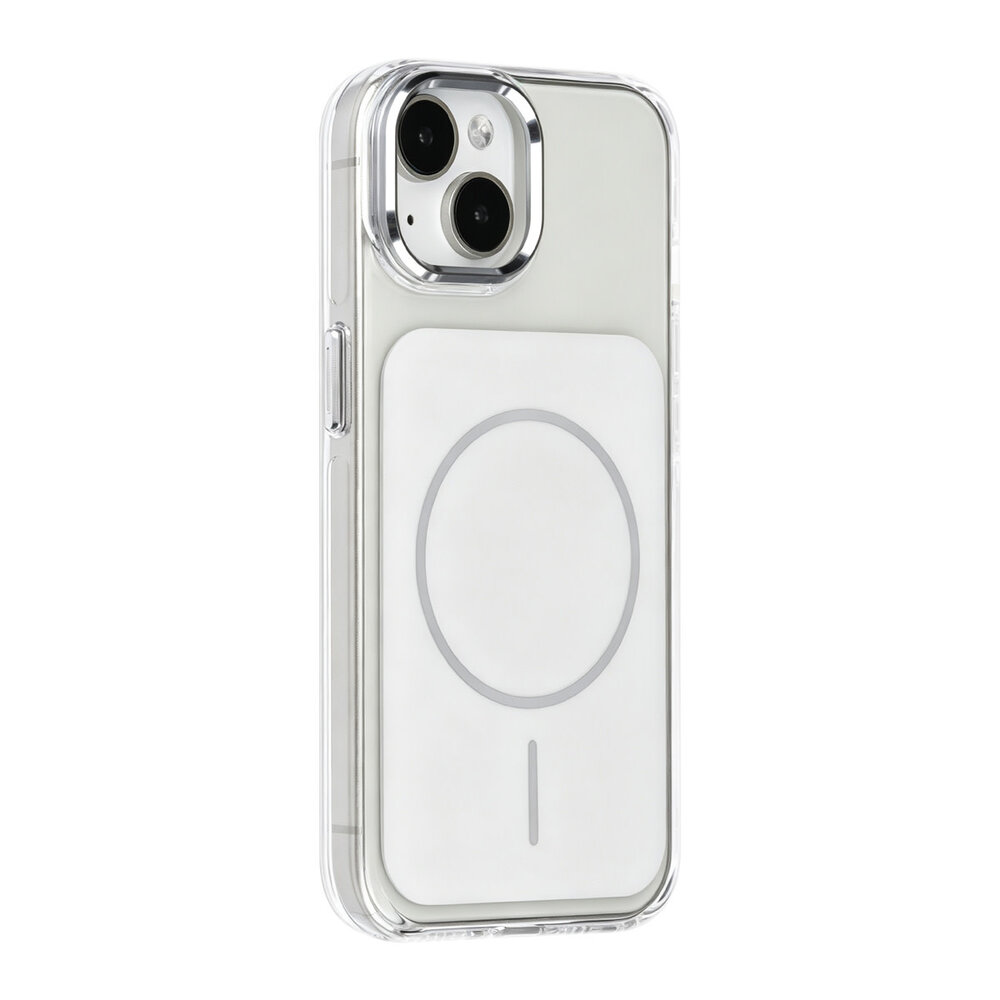 TUNIQ TUNIQ iPhone 15 Back cover coque - MagSafe glossy PC - Blanc TUNIQ TUNIQ iPhone 15 Back cover coque - MagSafe glossy PC - Blanc