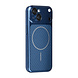 TUNIQ TUNIQ iPhone 14 Back cover case - Magsafe With fiber pattern PC - Blue
