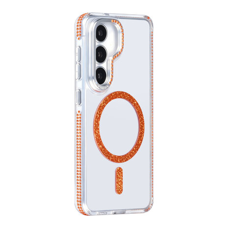 TUNIQ TUNIQ Galaxy S26 Back cover case - Diamond MagSafe TPU+PC - Orange TUNIQ TUNIQ Galaxy S26 Back cover case - Diamond MagSafe TPU+PC - Orange