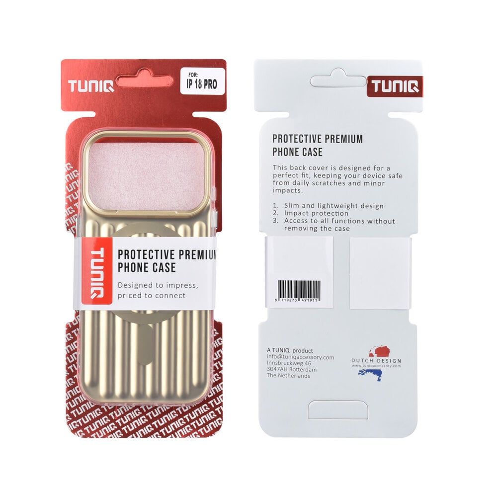 TUNIQ TUNIQ iPhone 18 Pro Backcover hoesje - luggage IMD MagSafe - Goud