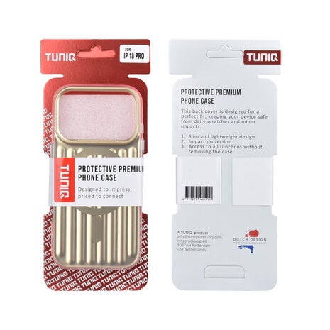 TUNIQ TUNIQ iPhone 18 Pro Backcover hoesje - luggage IMD MagSafe - Goud